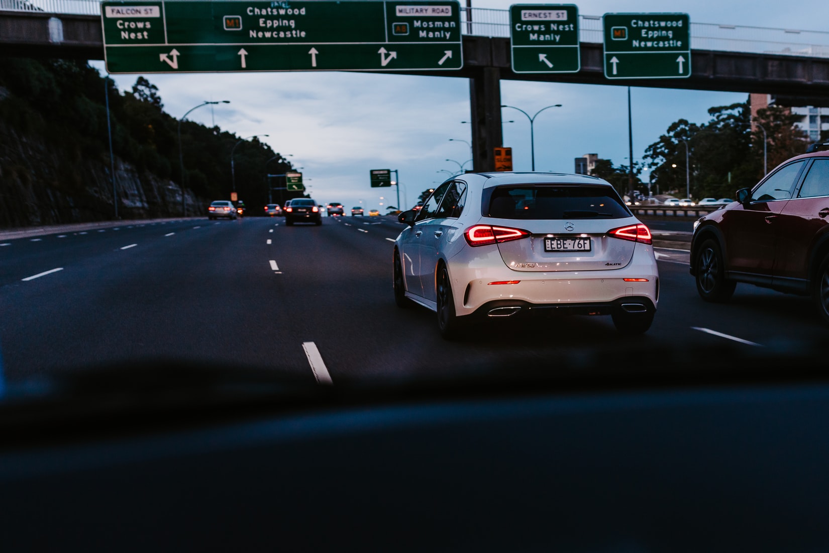SUVs driving on sydney motorway