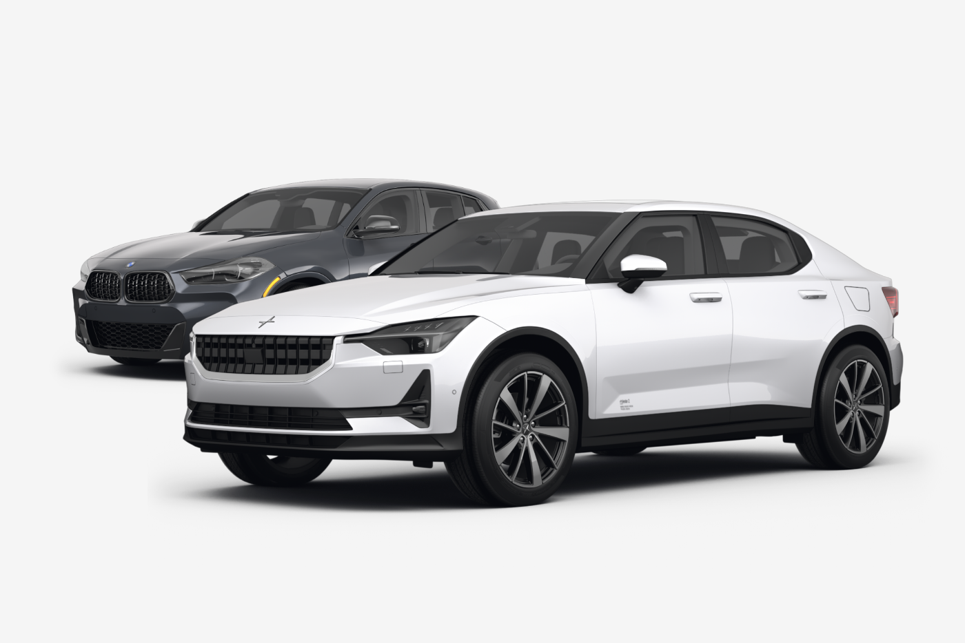 front view of 2 SUV cars